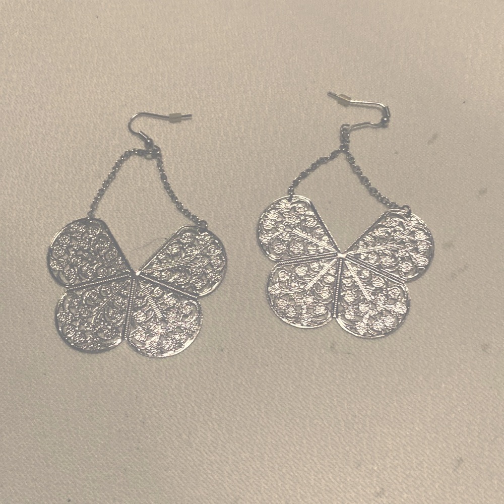 Butterfly earrings sterling silver